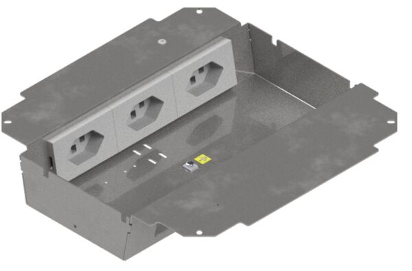 Produktbild UBD 263 267  -  Steckdoseneinsatz für  2x3 FLF, inkl. 3x 1xT23 weiss